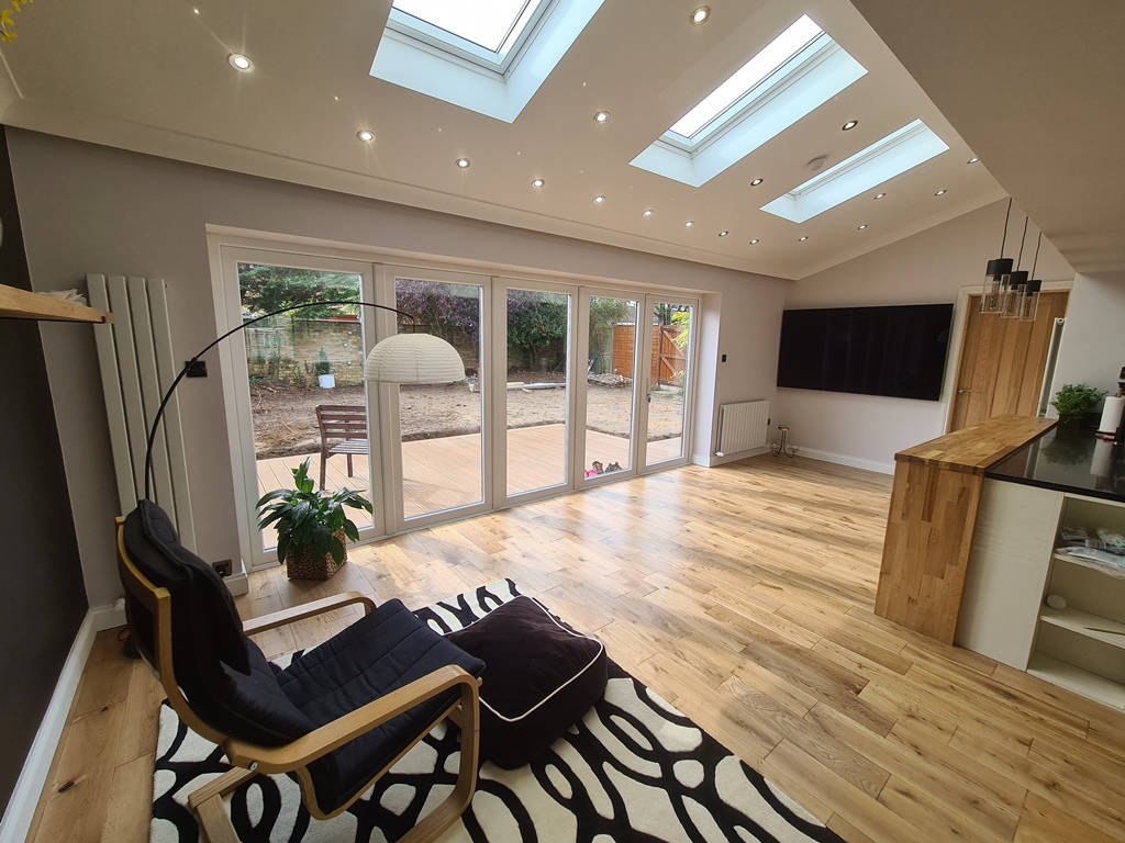 Completed house extension and refurbishment in Cambridge